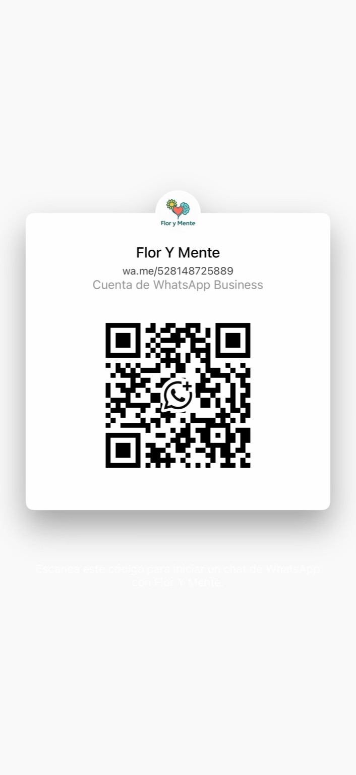 QR de WhatsApp Business de Flor y Mente